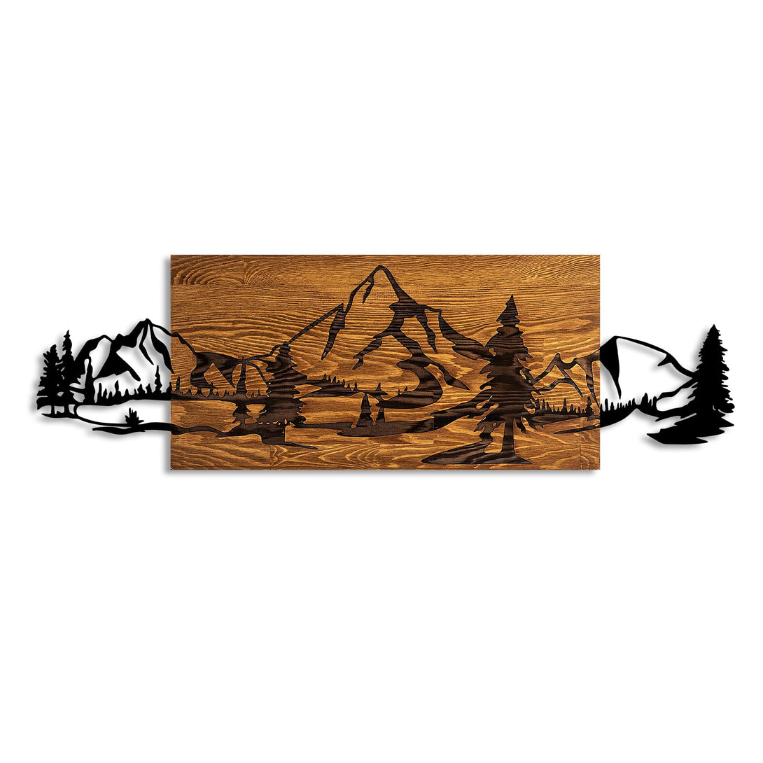 Fa fali dekoráció, Mountain Range-VASBÚTOR