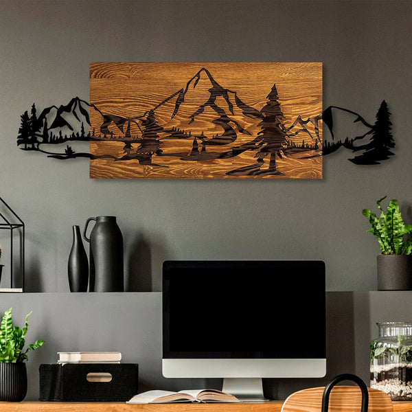 Fa fali dekoráció, Mountain Range-VASBÚTOR