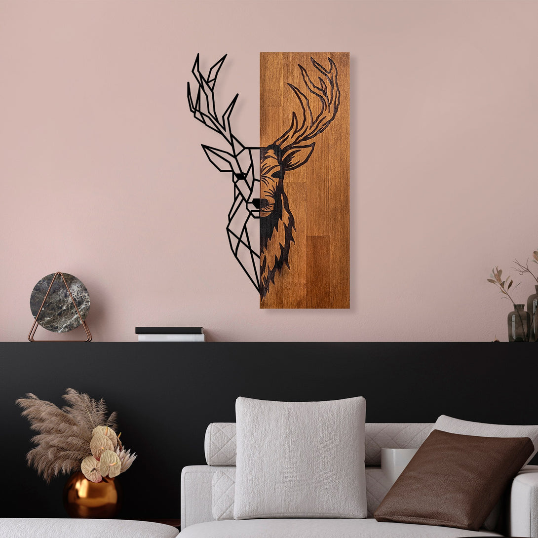Fa fali dekoráció, Red Deer 1-VASBÚTOR