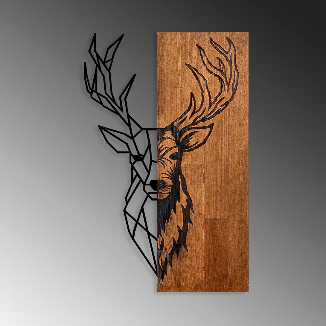 Fa fali dekoráció, Red Deer 1-VASBÚTOR