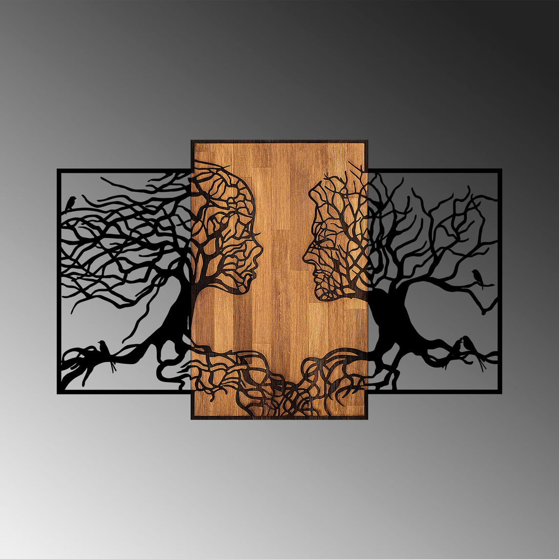 Fa fali dekoráció, Tree Love - 312-VASBÚTOR