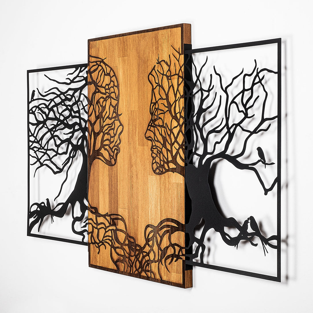 Fa fali dekoráció, Tree Love - 312-VASBÚTOR