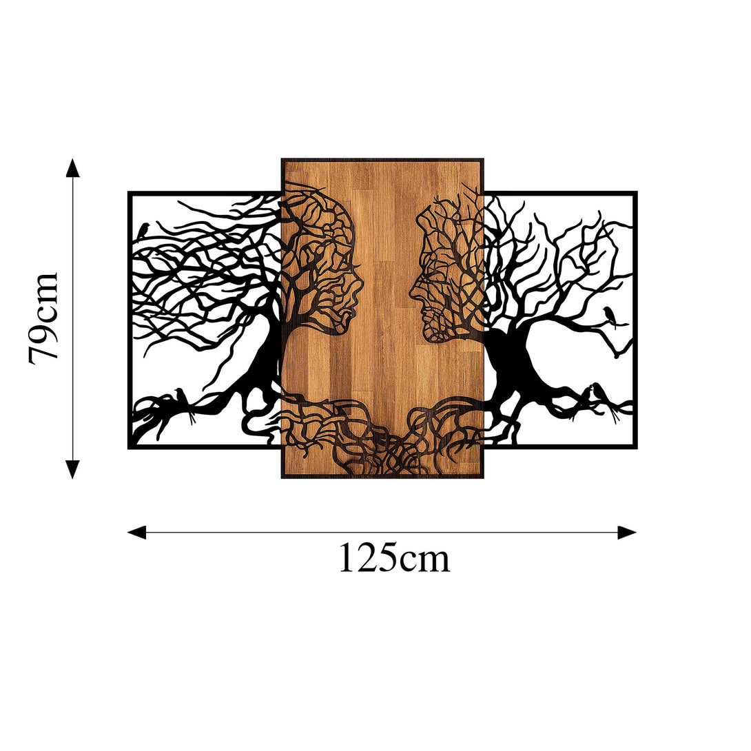 Fa fali dekoráció, Tree Love - 312-VASBÚTOR