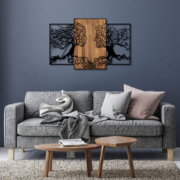 Fa fali dekoráció, Tree Love - 312-VASBÚTOR