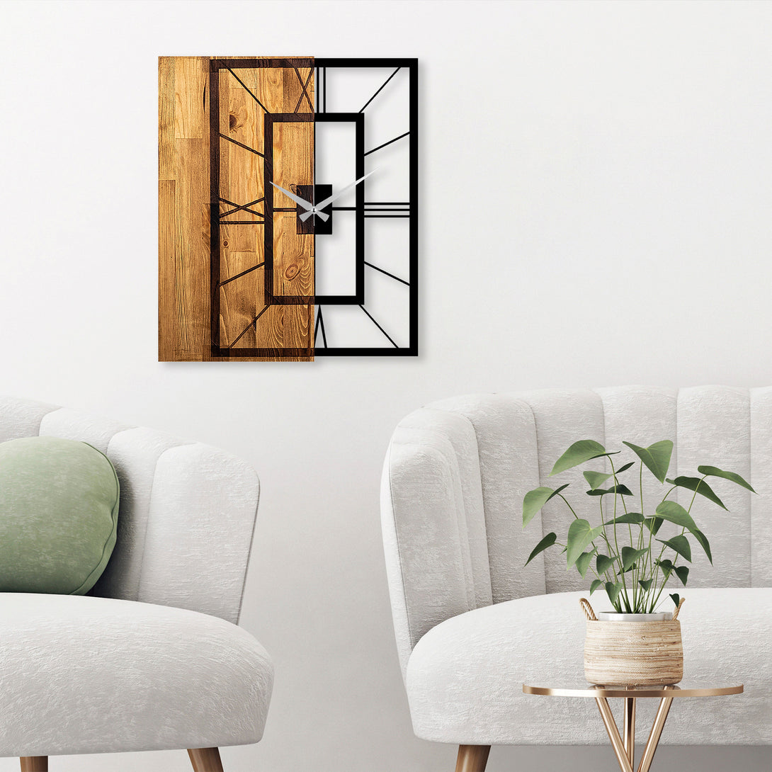 Fali Dekoráció Decorative Wooden Wall Clock, Wooden Clock 37-VASBÚTOR