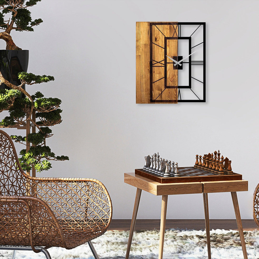 Fali Dekoráció Decorative Wooden Wall Clock, Wooden Clock 37-VASBÚTOR