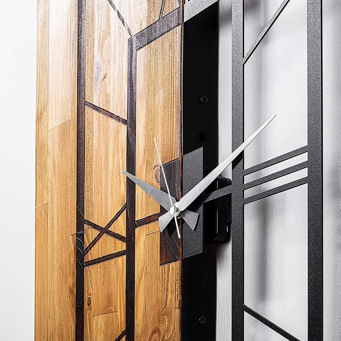 Fali Dekoráció Decorative Wooden Wall Clock, Wooden Clock 37-VASBÚTOR