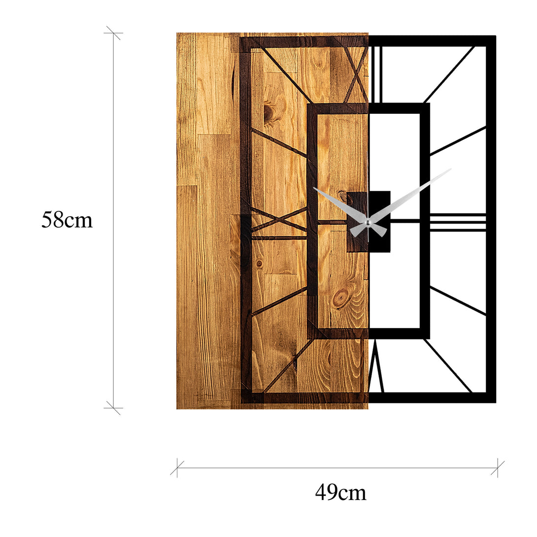 Fali Dekoráció Decorative Wooden Wall Clock, Wooden Clock 37-VASBÚTOR