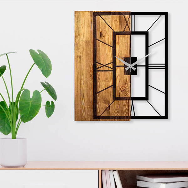 Fali Dekoráció Decorative Wooden Wall Clock, Wooden Clock 37-VASBÚTOR