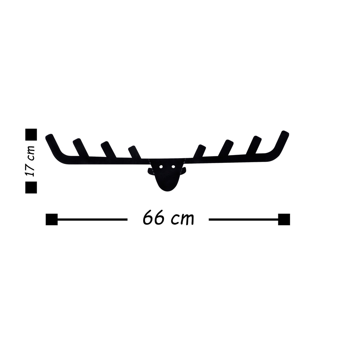 Fali Dekoráció - Fém fali akasztó, Antler-VASBÚTOR