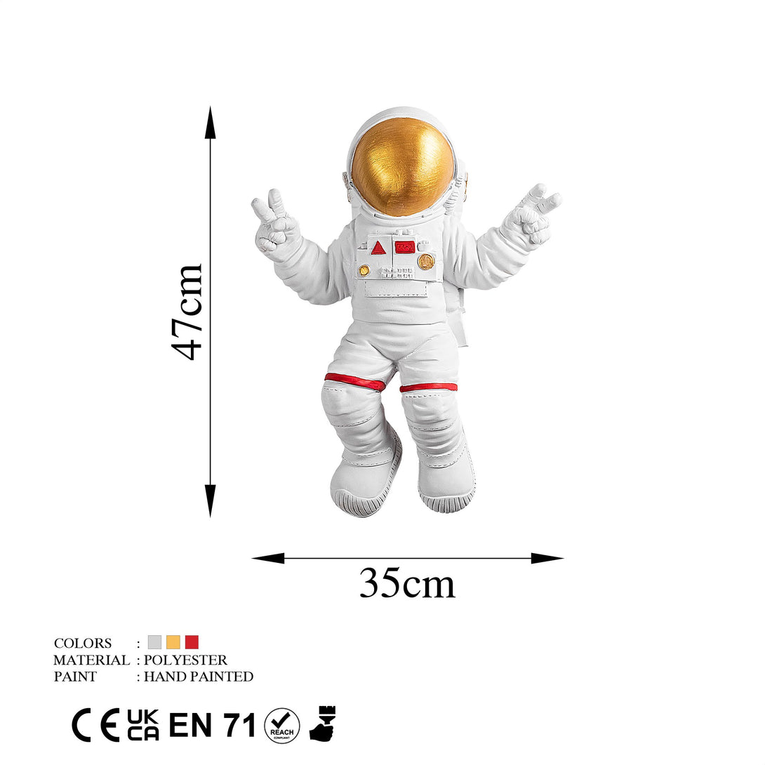 Fali Dekoráció, Peace Sign Astronaut - 1-VASBÚTOR