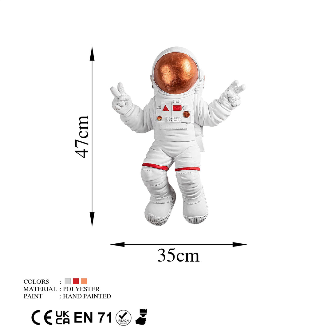 Fali Dekoráció, Peace Sign Astronaut - 3-VASBÚTOR