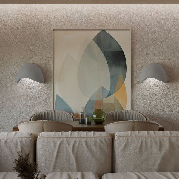 Fali Lámpa Szett (2 db)Wabi Sabi Shell - Betonszürke-VASBÚTOR