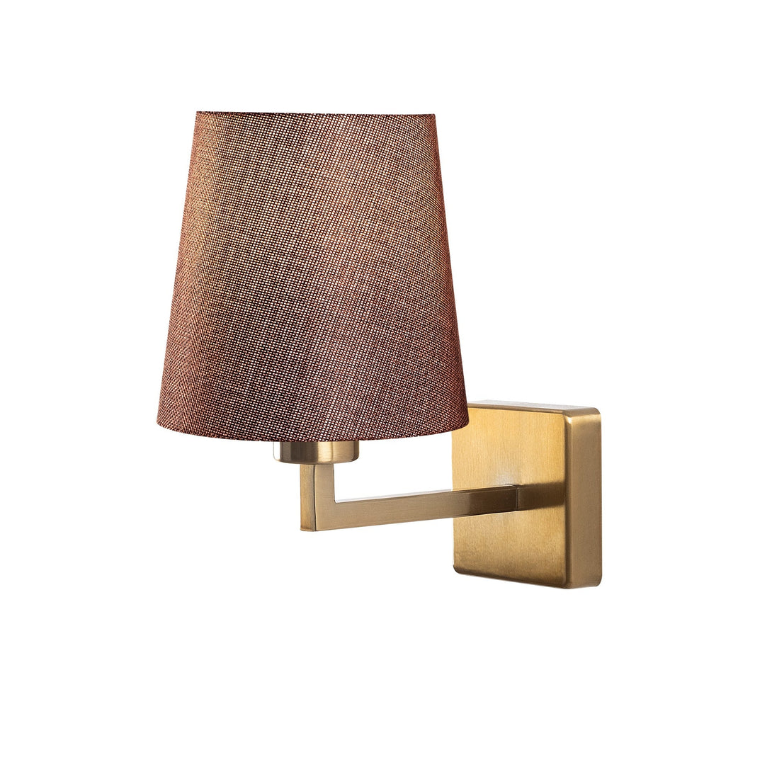 Fali lámpa, textil búrával, arany/barna | Profil-VASBÚTOR