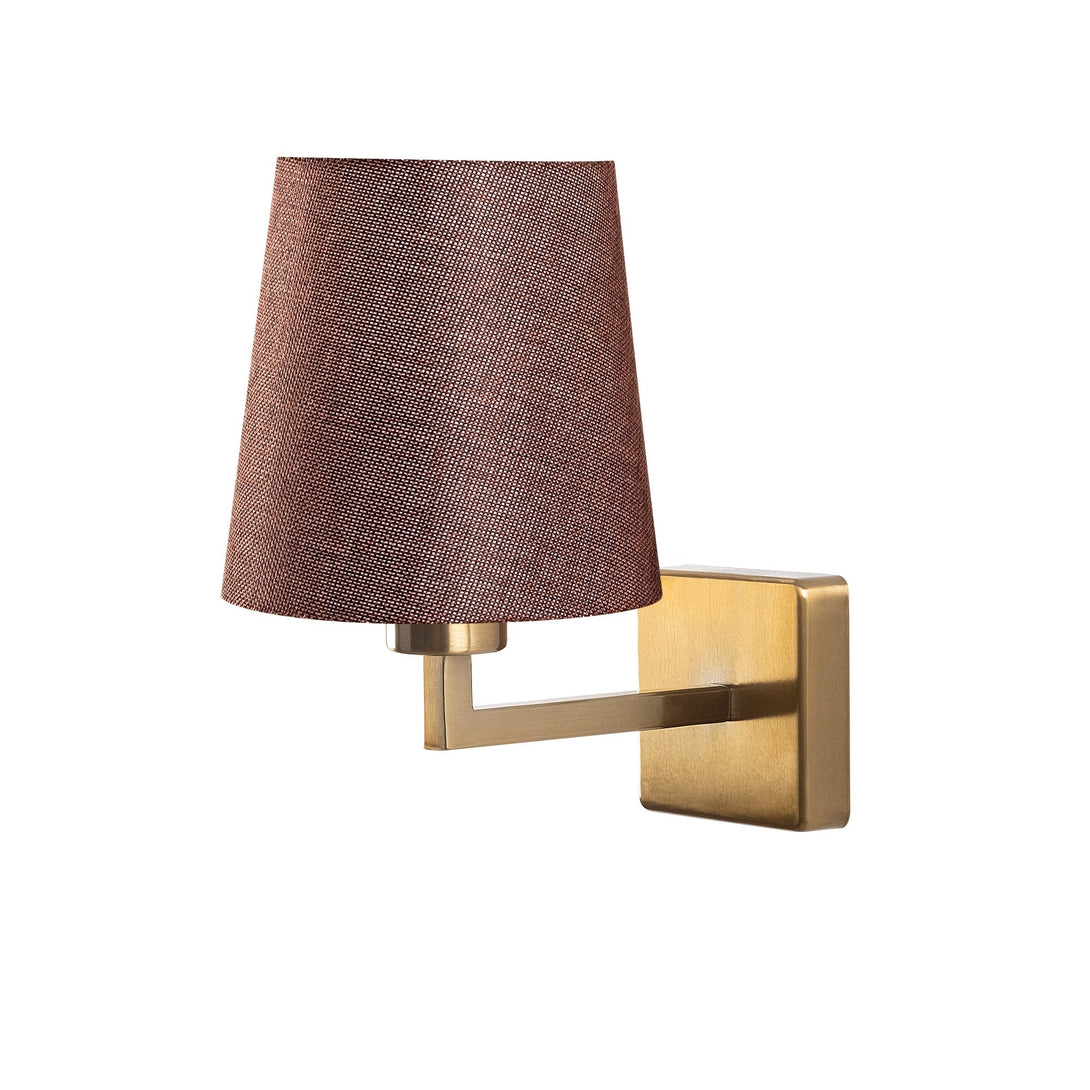 Fali lámpa, textil búrával, arany/barna | Profil-VASBÚTOR
