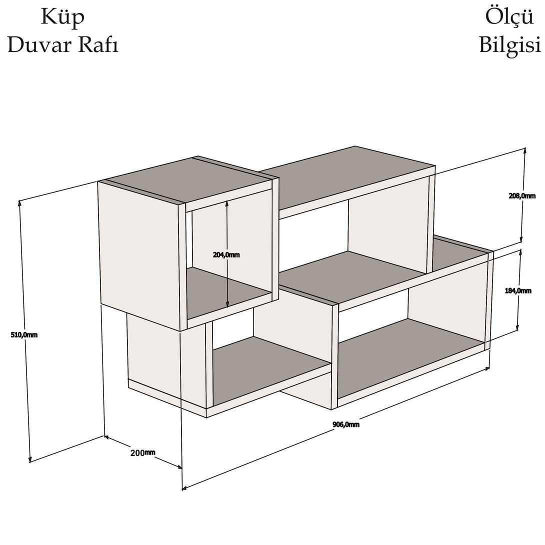 Fali polc Afro - Fehér, Anhtracite-VASBÚTOR