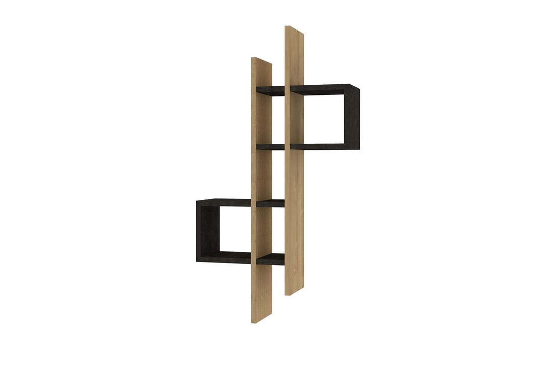 Fali polc Emse - Sapphire Oak, Anthracite-VASBÚTOR