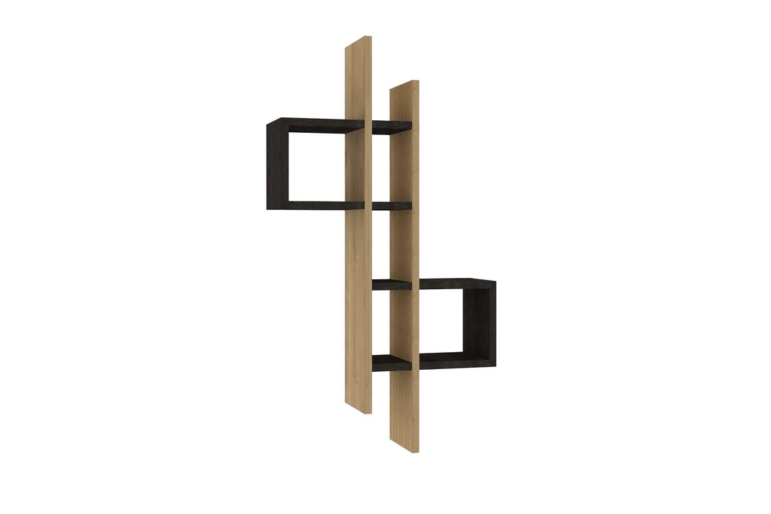 Fali polc Emse - Sapphire Oak, Anthracite-VASBÚTOR