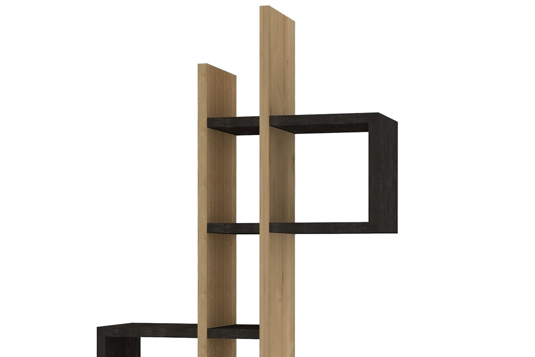 Fali polc Emse - Sapphire Oak, Anthracite-VASBÚTOR