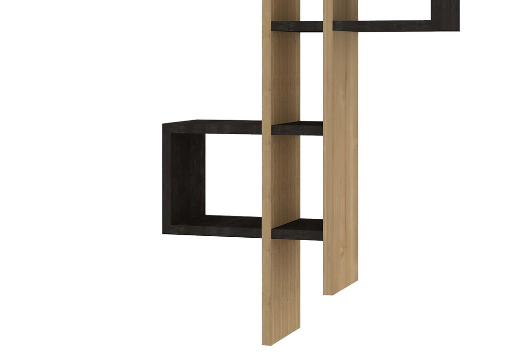 Fali polc Emse - Sapphire Oak, Anthracite-VASBÚTOR