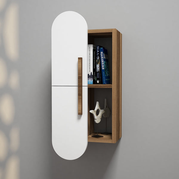 Fali polc Rose - Walnut, White-VASBÚTOR