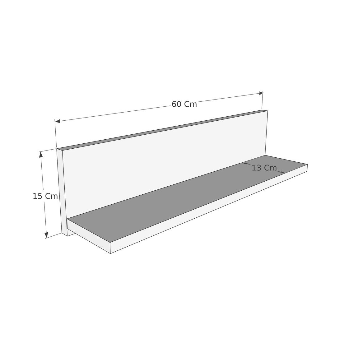 Fali polc Shelf - Fehér-VASBÚTOR