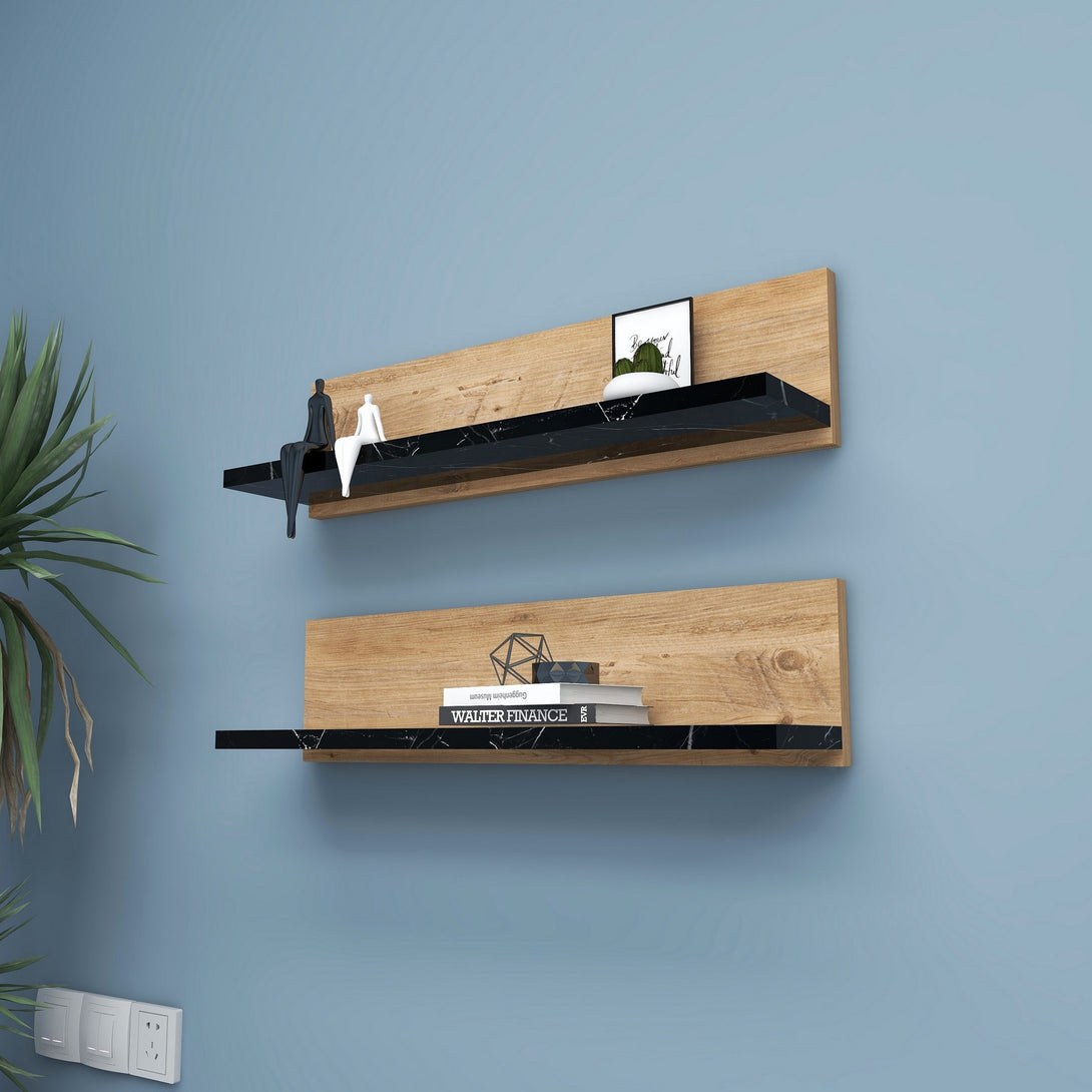 Fali polc Shelf - Fekete-VASBÚTOR