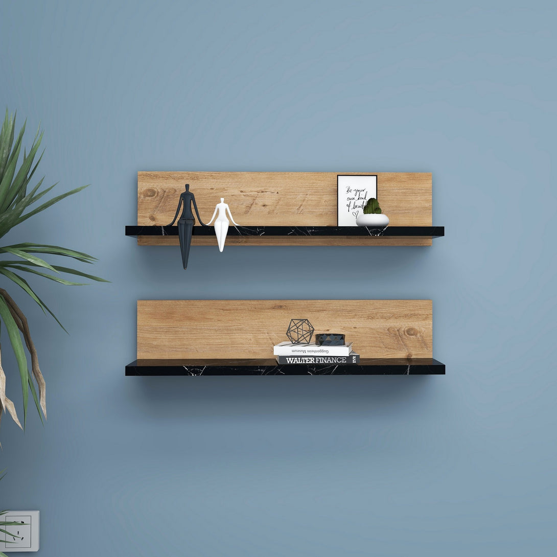 Fali polc Shelf - Fekete-VASBÚTOR