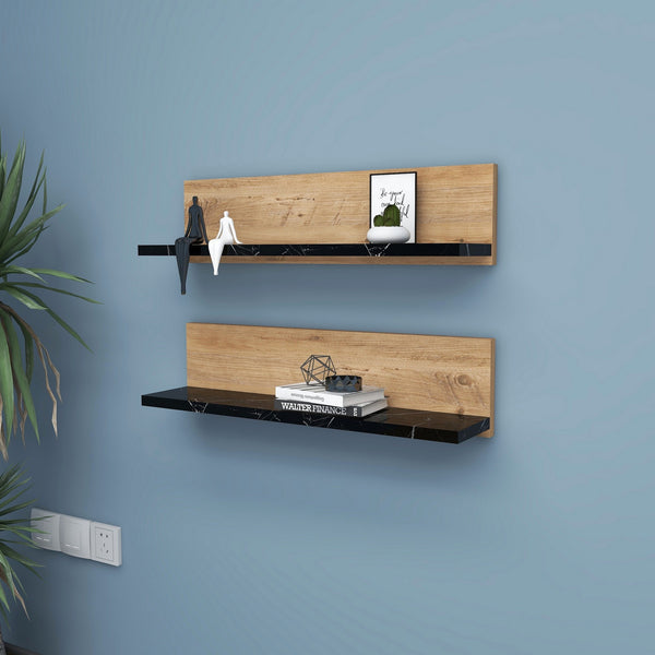 Fali polc Shelf - Fekete-VASBÚTOR