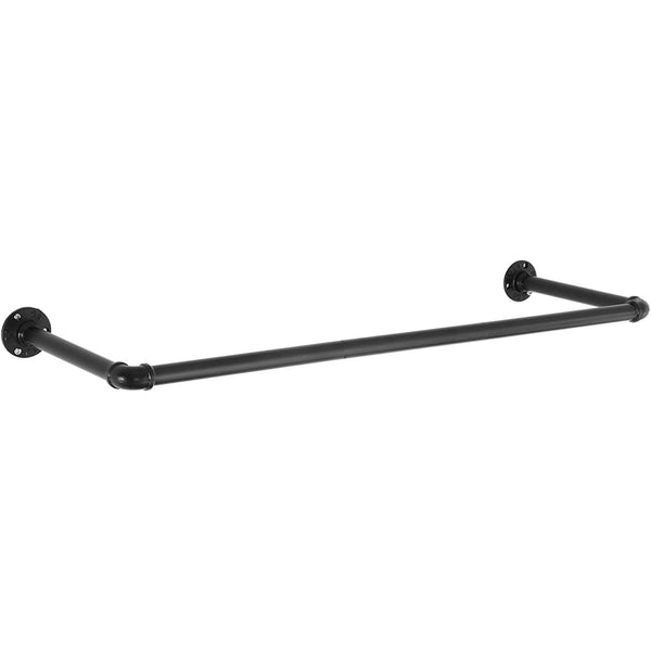 Falra szerelhető ruhatartó sín, akasztó, fekete Outlet-VASBÚTOR