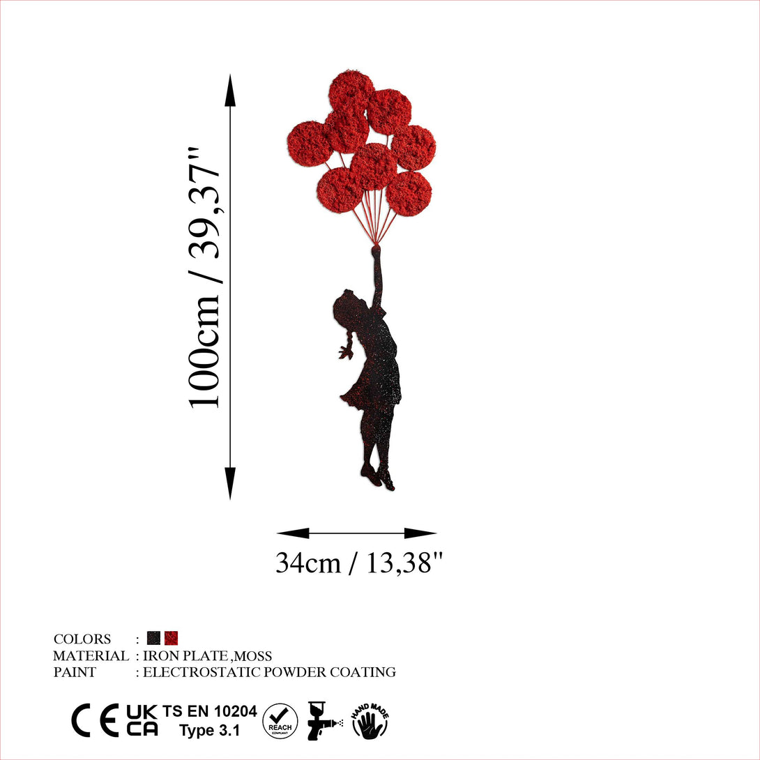 Fém fali dekoráció, Banksy - 11-1-VASBÚTOR