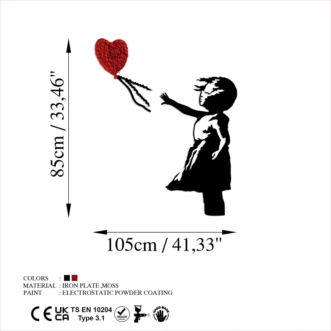 Fém fali dekoráció, Banksy - 13-1-VASBÚTOR