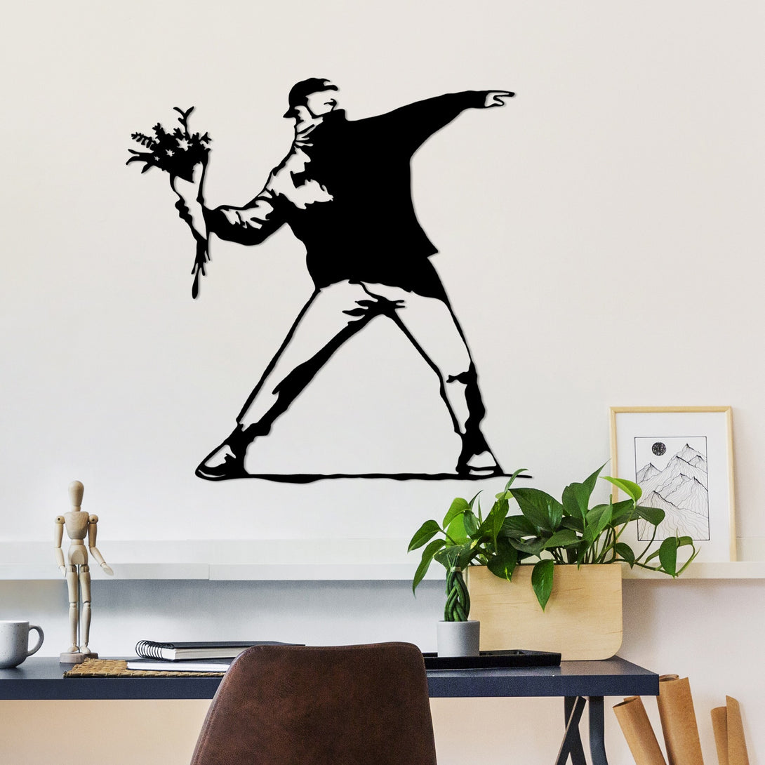 Fém fali dekoráció, Banksy Metal 01-VASBÚTOR