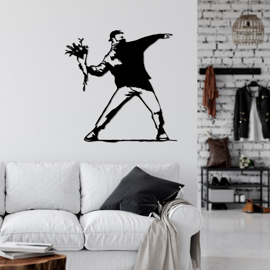 Fém fali dekoráció, Banksy Metal 01-VASBÚTOR