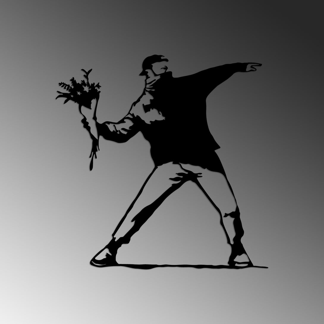 Fém fali dekoráció, Banksy Metal 01-VASBÚTOR