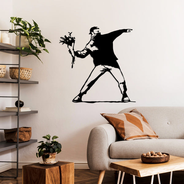 Fém fali dekoráció, Banksy Metal 01-VASBÚTOR