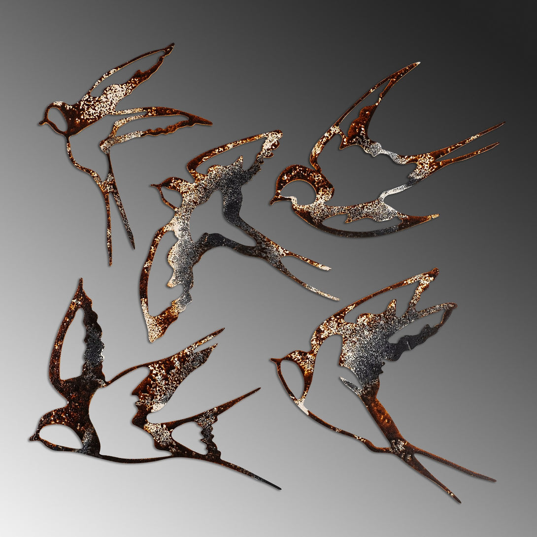 Fém fali dekoráció, Birds-2-VASBÚTOR