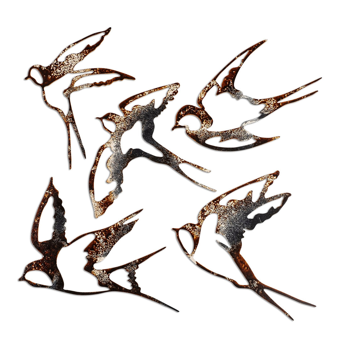 Fém fali dekoráció, Birds-2-VASBÚTOR
