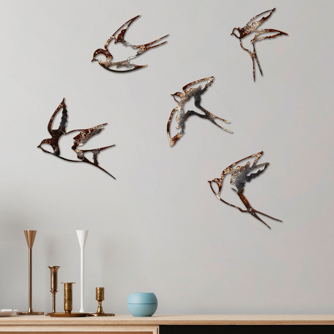 Fém fali dekoráció, Birds-2-VASBÚTOR