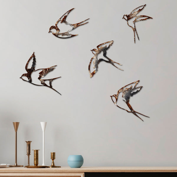 Fém fali dekoráció, Birds-2-VASBÚTOR