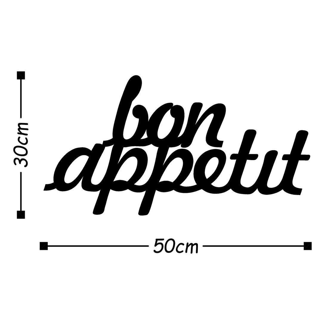 Fém fali dekoráció, Bon Appetit 1 - Fekete-VASBÚTOR