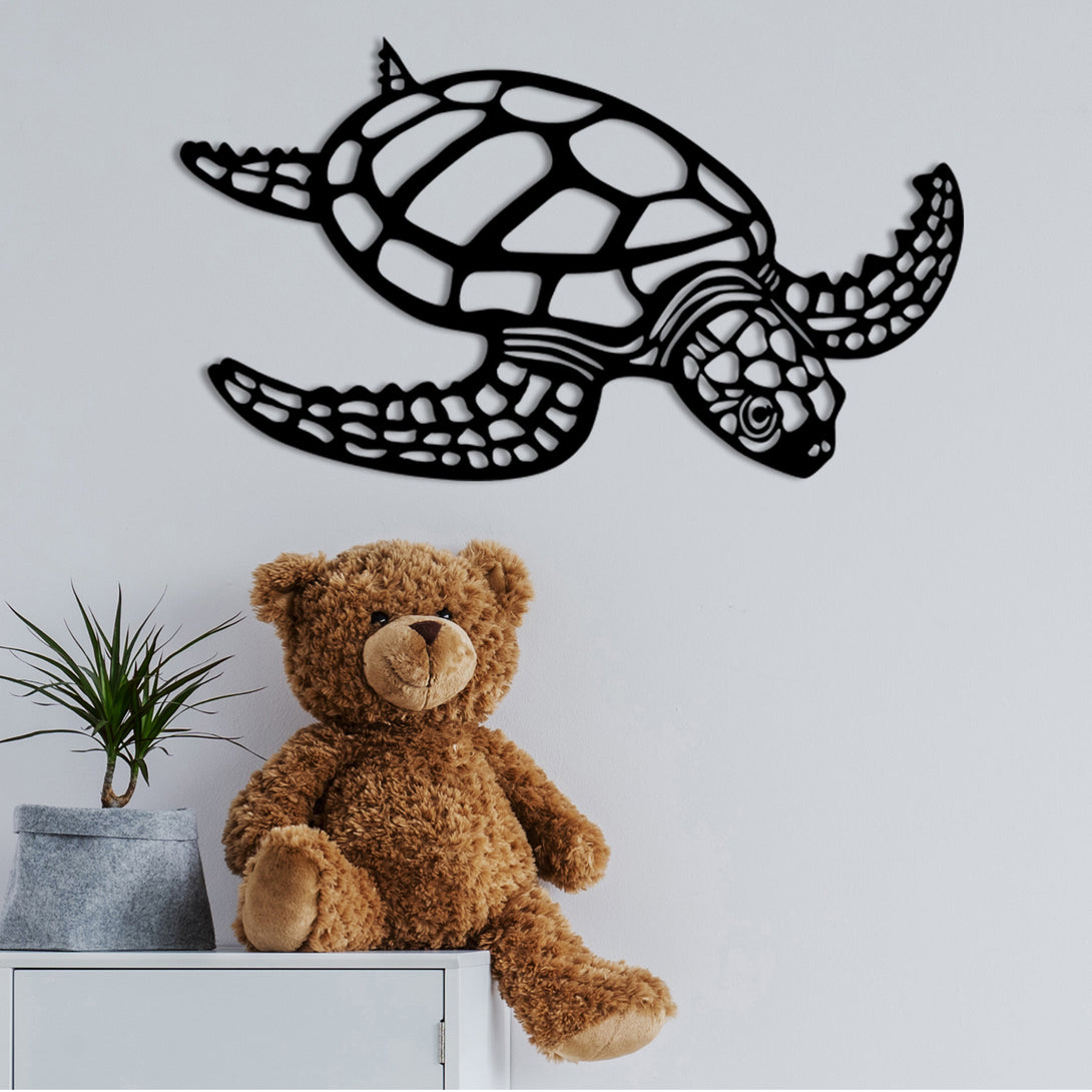 Fém fali dekoráció, Caretta Caretta-VASBÚTOR