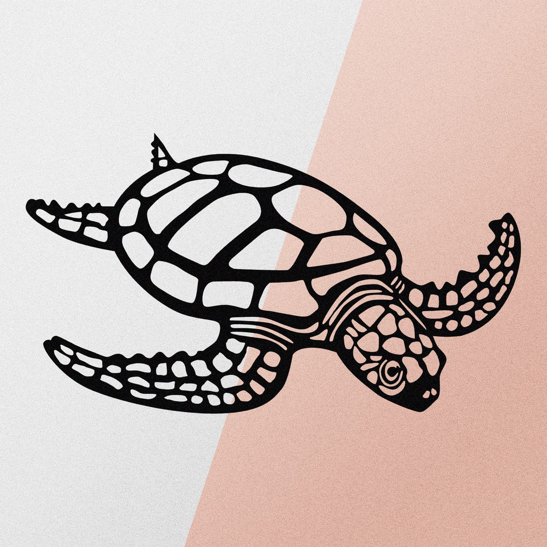 Fém fali dekoráció, Caretta Caretta-VASBÚTOR