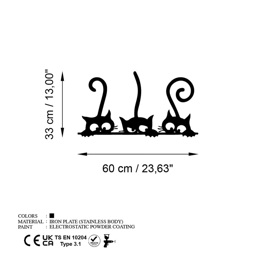 Fém fali dekoráció, Cat 5-VASBÚTOR