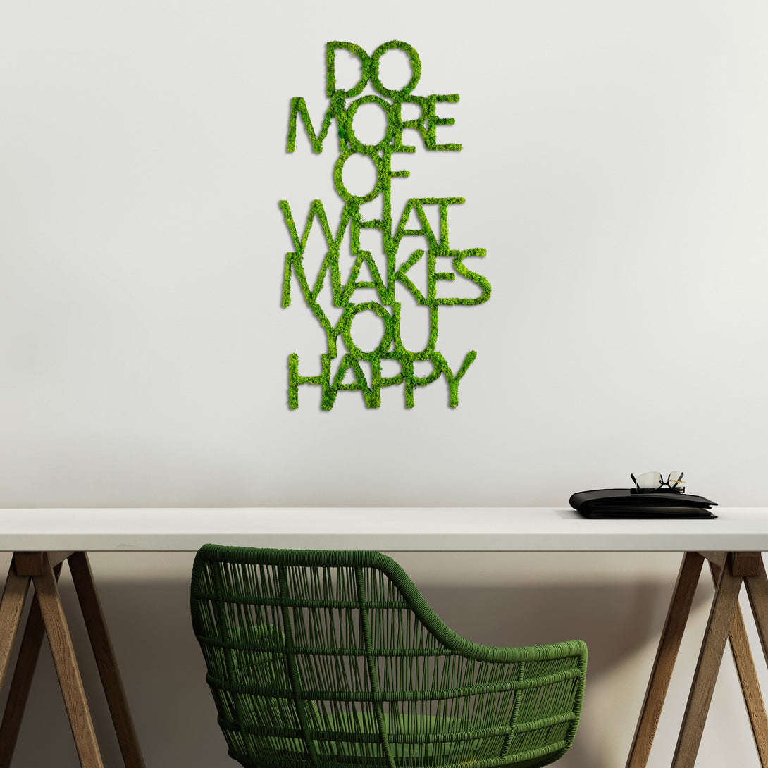 Fém fali dekoráció, Do More Of What Makes You Happy-VASBÚTOR
