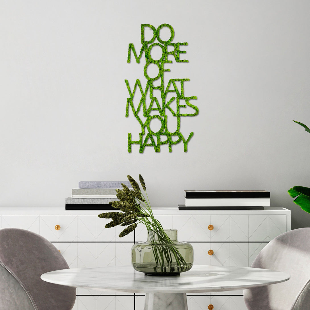 Fém fali dekoráció, Do More Of What Makes You Happy-VASBÚTOR