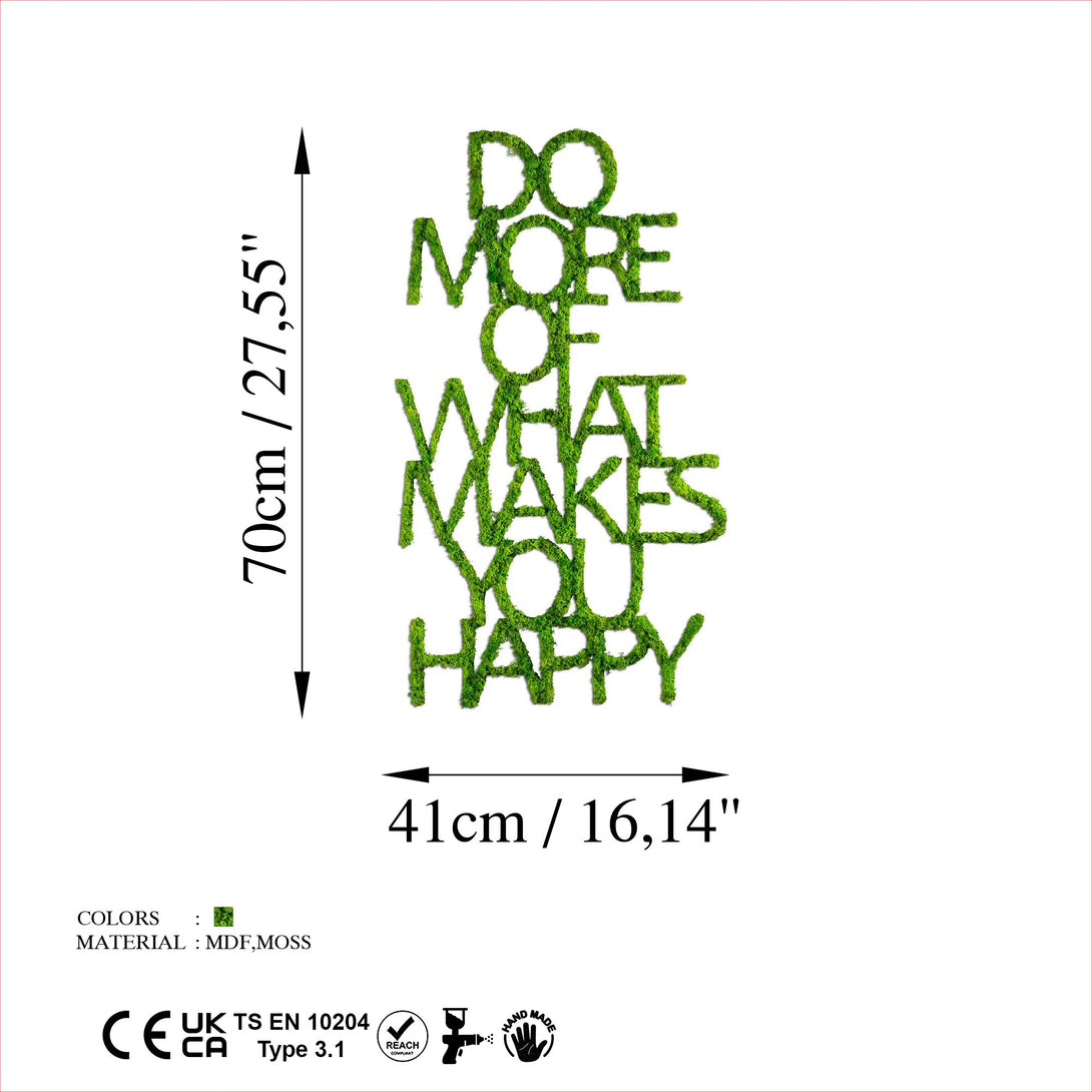 Fém fali dekoráció, Do More Of What Makes You Happy-VASBÚTOR