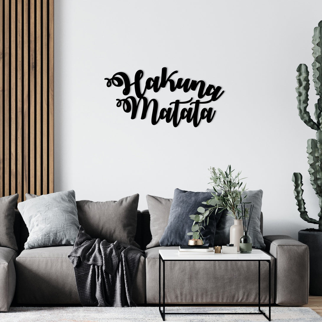 Fém fali dekoráció, Hakuna Matata-VASBÚTOR