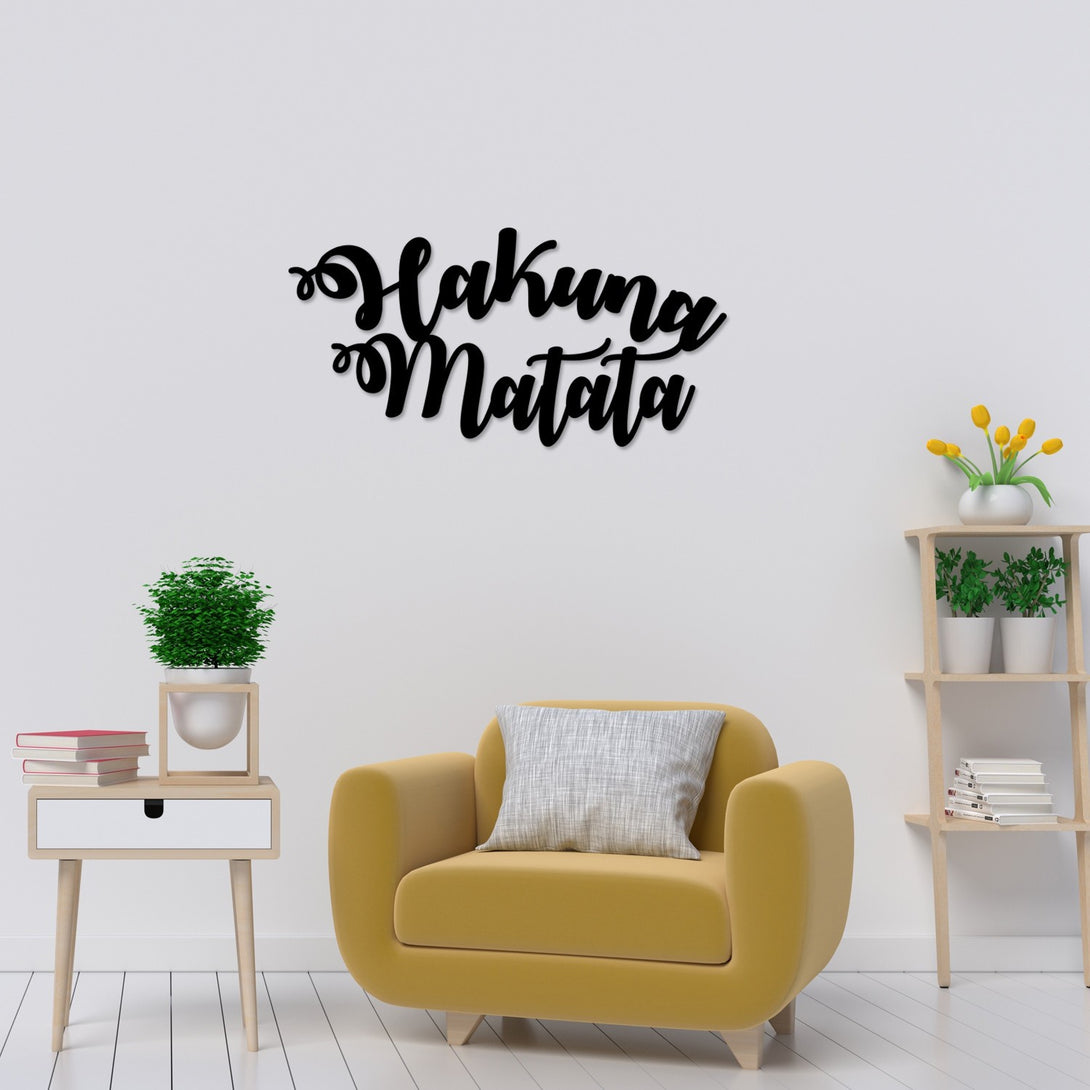 Fém fali dekoráció, Hakuna Matata-VASBÚTOR