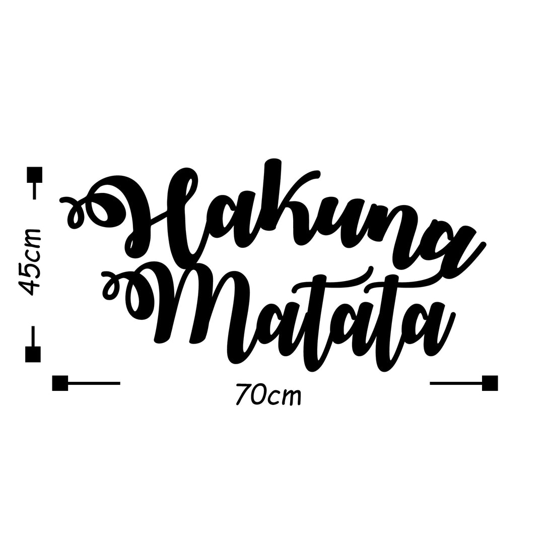 Fém fali dekoráció, Hakuna Matata-VASBÚTOR